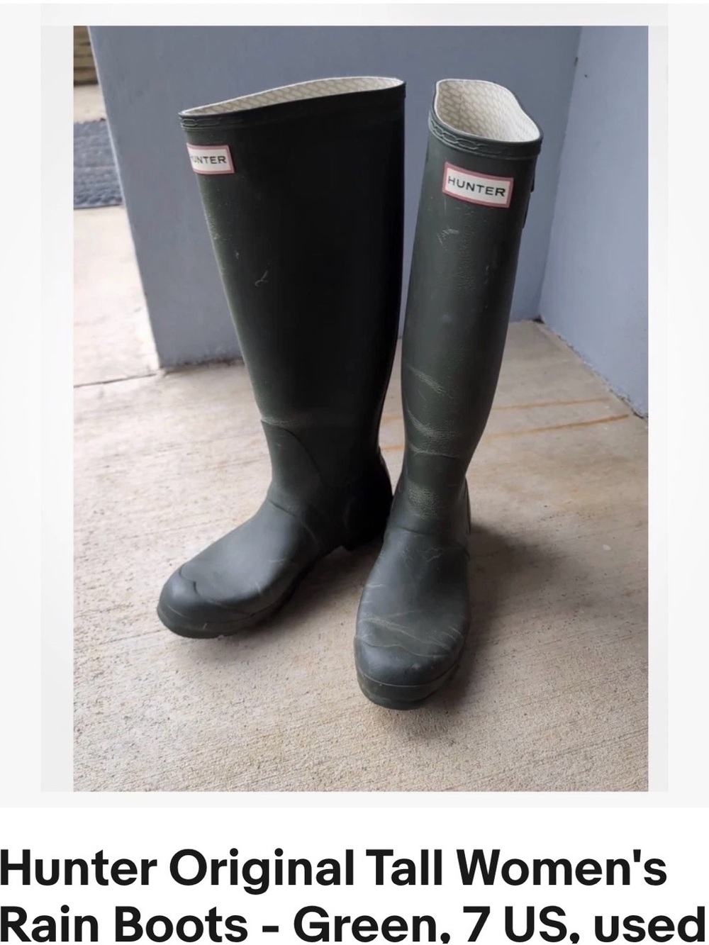 Hunter Tall Women's Rain Boots in Dark Green